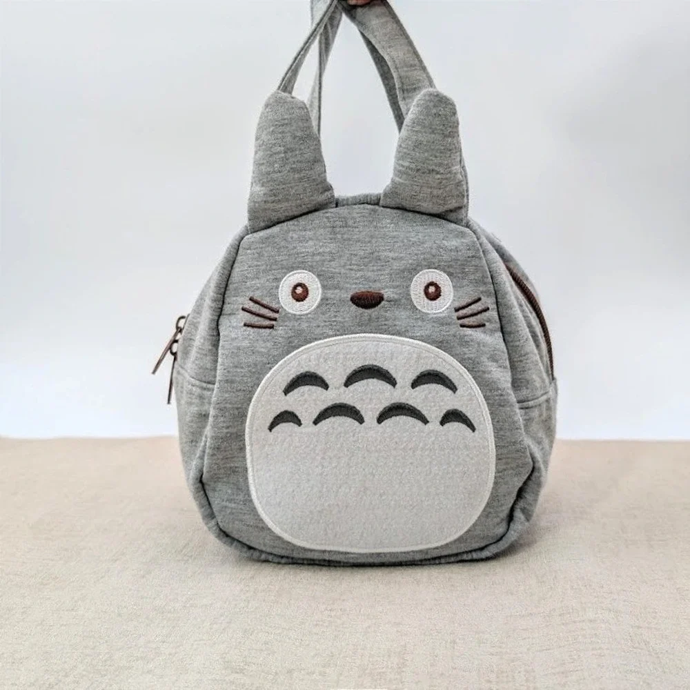 Totoro Pouch Lunch Bag Gray Fabric‎ Mini Size Travel